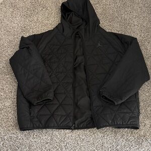 Jordan Black Hooded Jacket with Red Jumpman